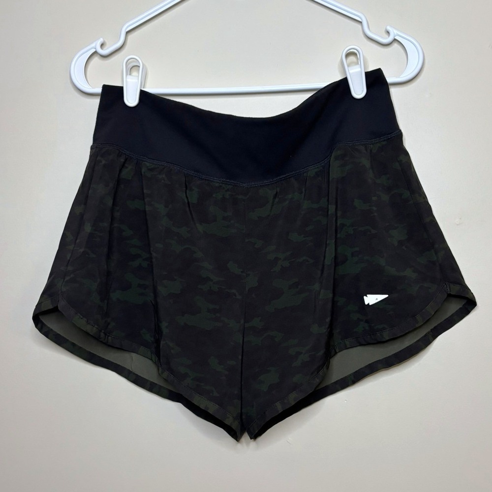 GORUCK American Training Shorts Womens 6 Camo Green Black Running Rucking USA